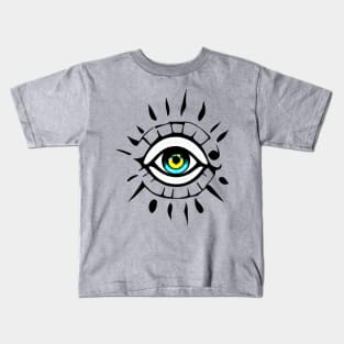 horror eyes fantastic and gotic graphic design ironpalette Kids T-Shirt